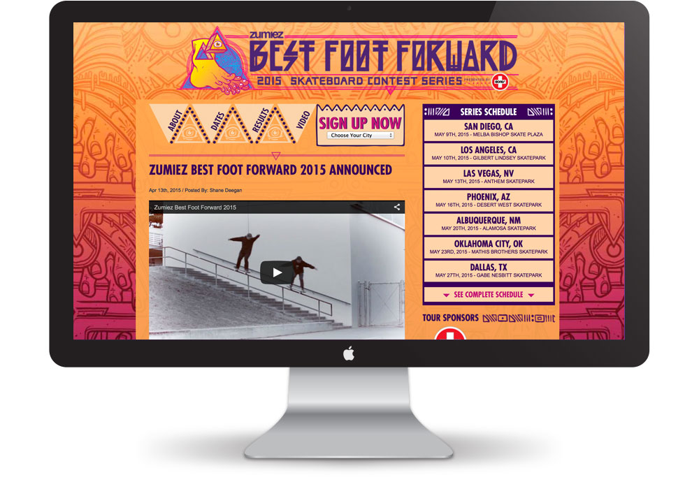 Zumiez Best Foot Forward Skate Competition - Site Design by Pure Design Group