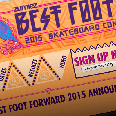 Zumiez Best Foot Forward Skate Competition - Site Design by Pure Design Group
